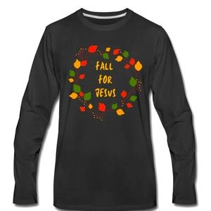 Fall For Jesus Long Sleeve Fall Christian TShirt